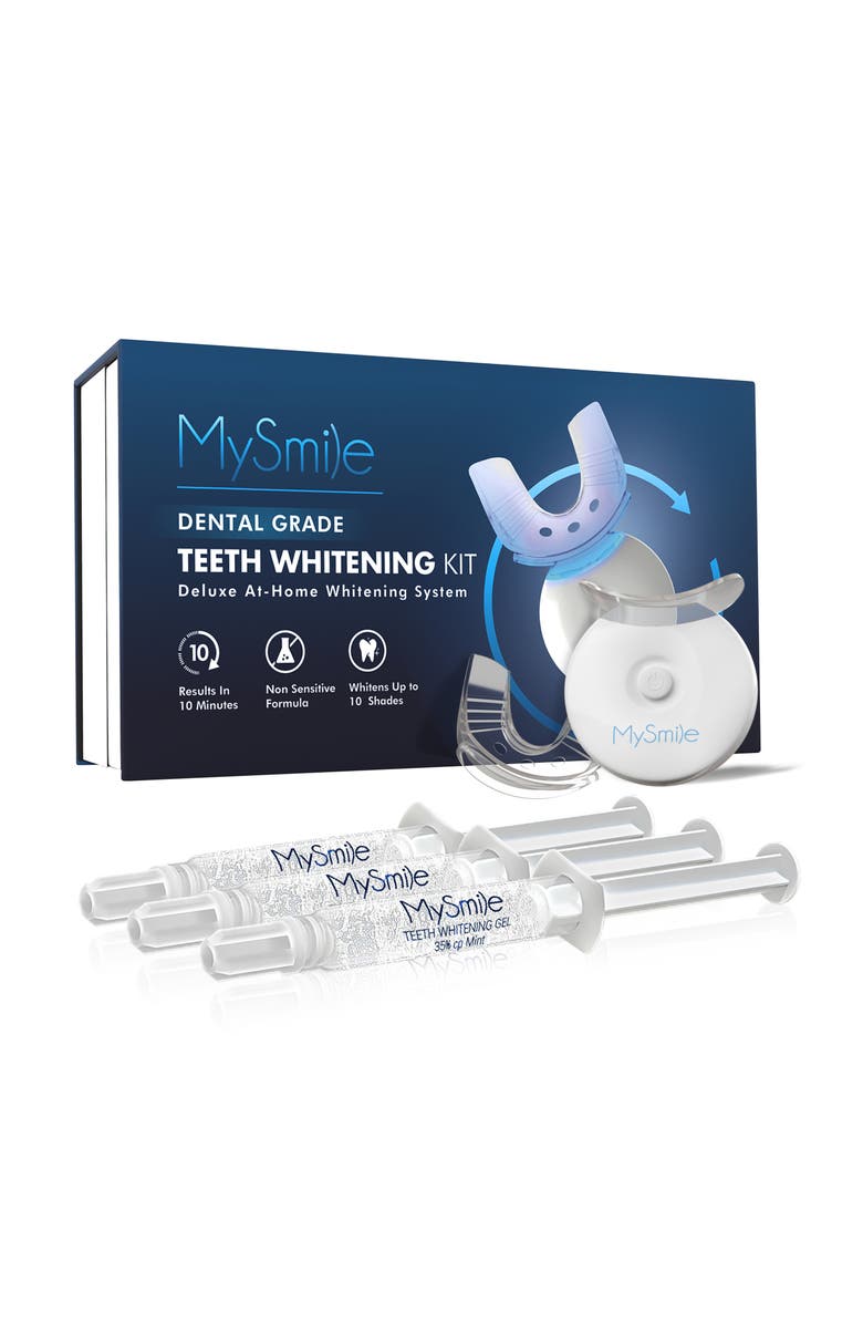 MySmile Original Teeth Whitening Kit with 5 LED Light, 35% CP Gel, Main, color, White