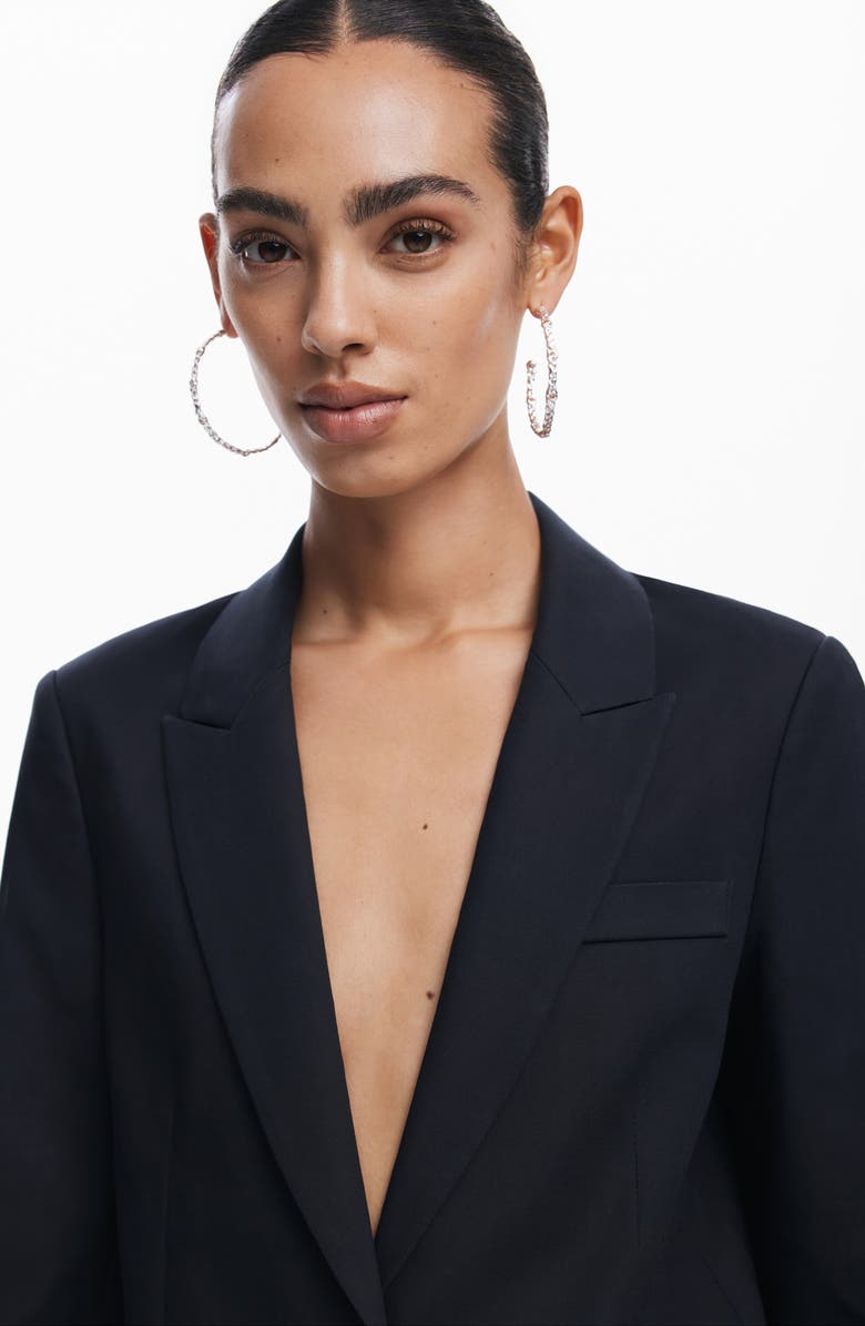 Desigual Lirios Floral Print Longline Blazer, Alternate, color, 