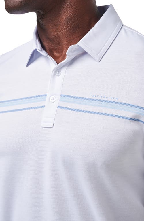 Travismathew Dolphin Cruise Stripe Polo In White
