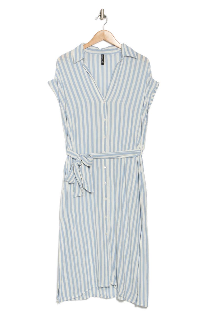 BOHO ME Stripe Cover-Up Shirtdress, Alternate, color, Blue