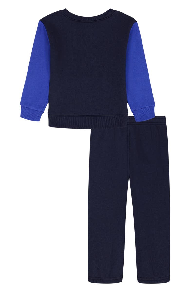 Under Armour Kids' Rivial Logo Fleece Hoodie & Joggers Set, Alternate, color, Washed Navy