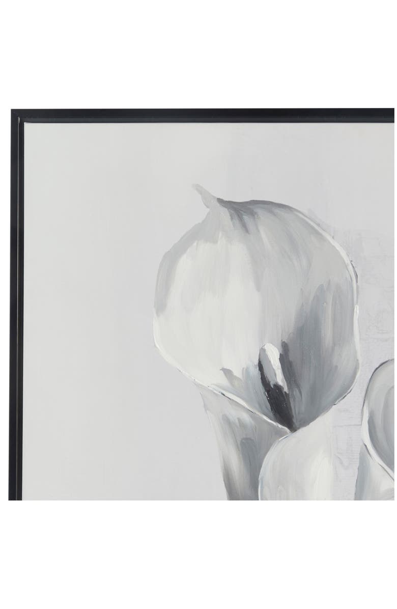WILLOW ROW Calla Lily Canvas Framed Wall Art, Alternate, color, White