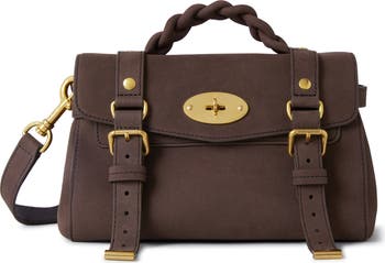 【MULBERRY】 Mini Alexa Satchel Mulberry | Mini Alexa | Black Heavy Grain | Mini & Micro Bags