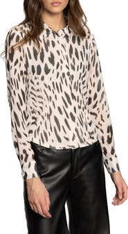 Sanctuary Mesh Button-Down Shirt