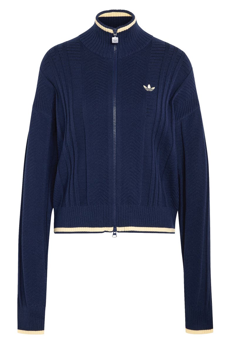 Herringbone Zip Cardigan, Alternate, color, NIGHT INDIGO