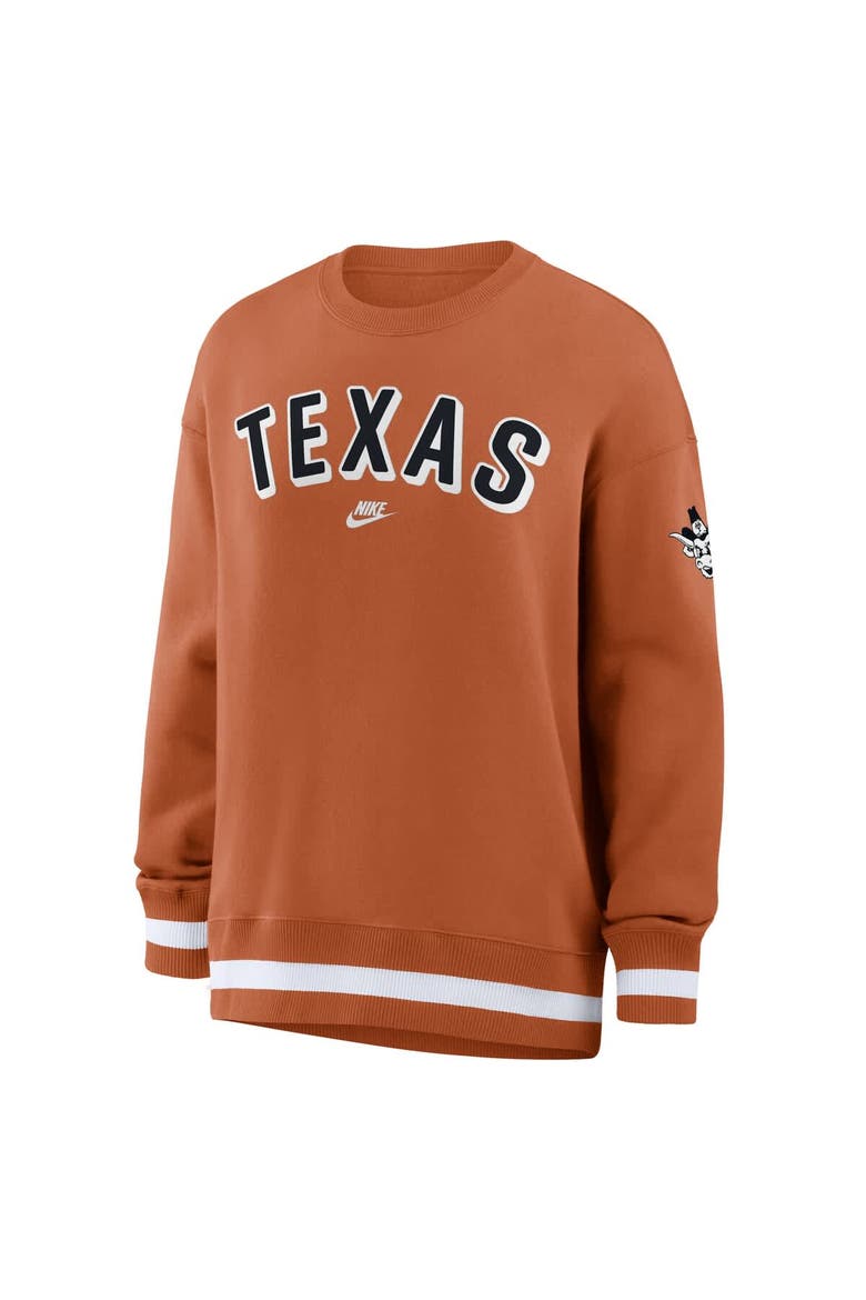 Women's Nike Texas Orange Texas Longhorns Oversized Legacy Phoenix Sweatshirt, Alternate, color, Burnt Orange