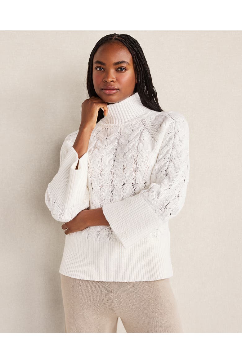 Organic Cotton Mock Neck Sweater, Main, color, Ivory