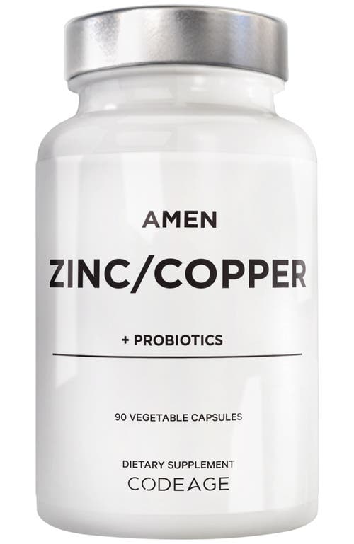 Codeage Amen Zinc & Copper Supplement + Probiotics in White  product