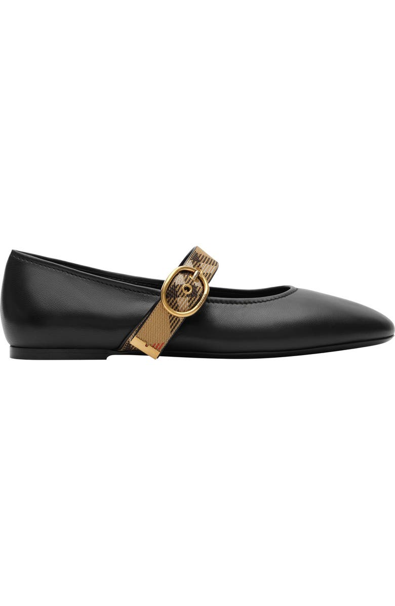 Burberry Robin Mary Jane Ballerina Flat, Main, color, Black
