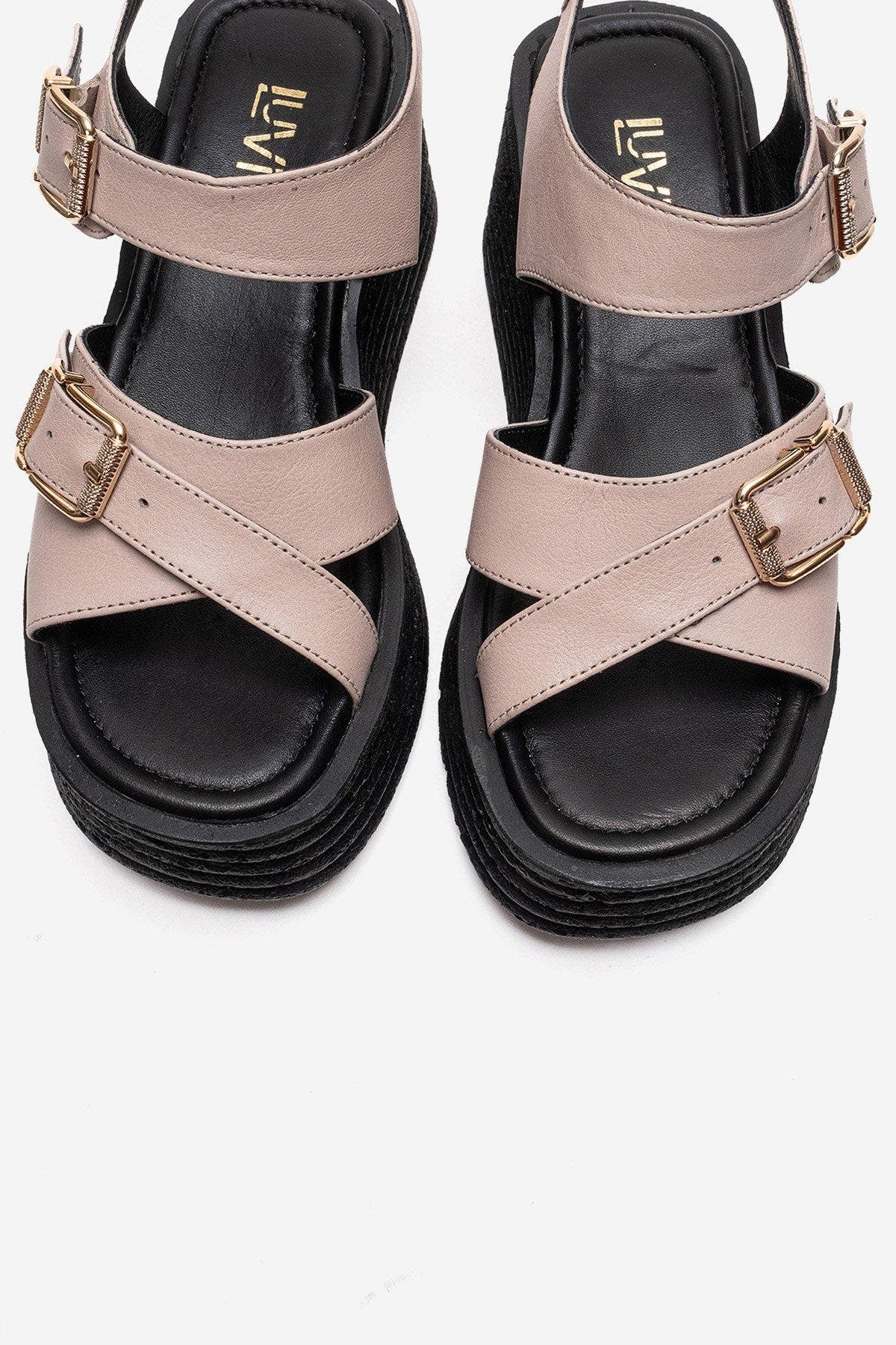 Mirette Leather Platform Sandal - image 4