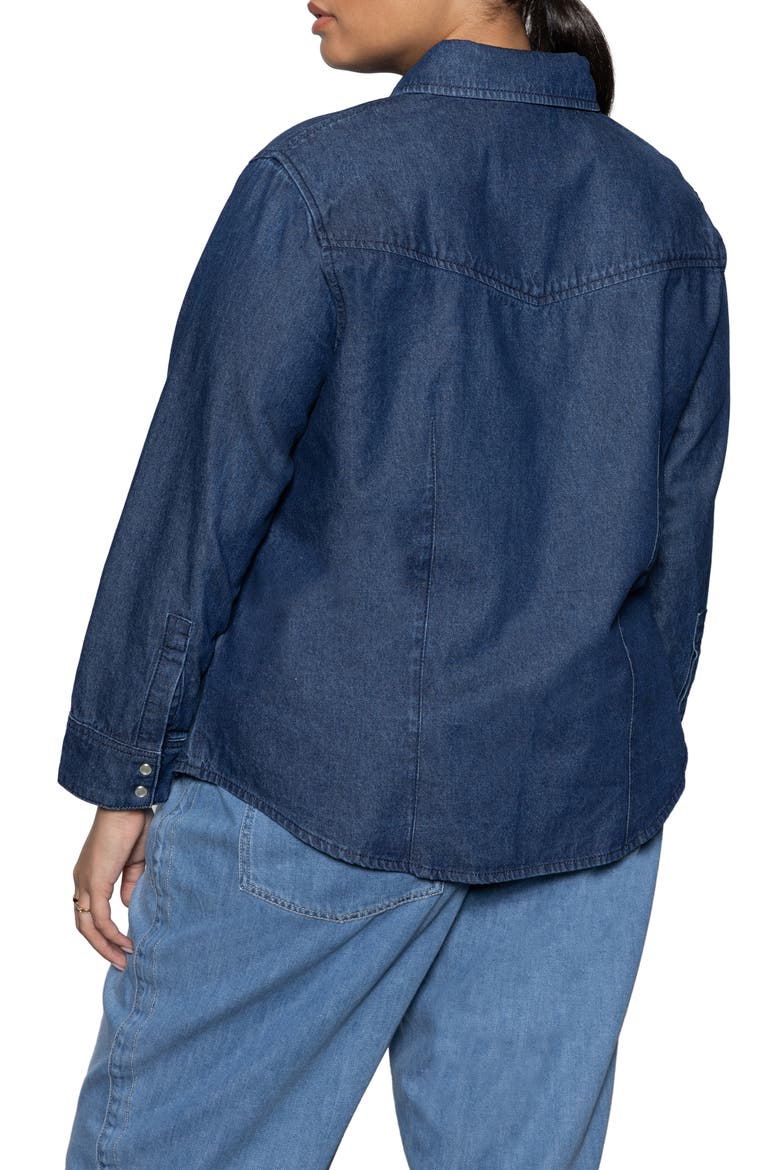 The Denim Western Shirt, Alternate, color, BLUE SLATE