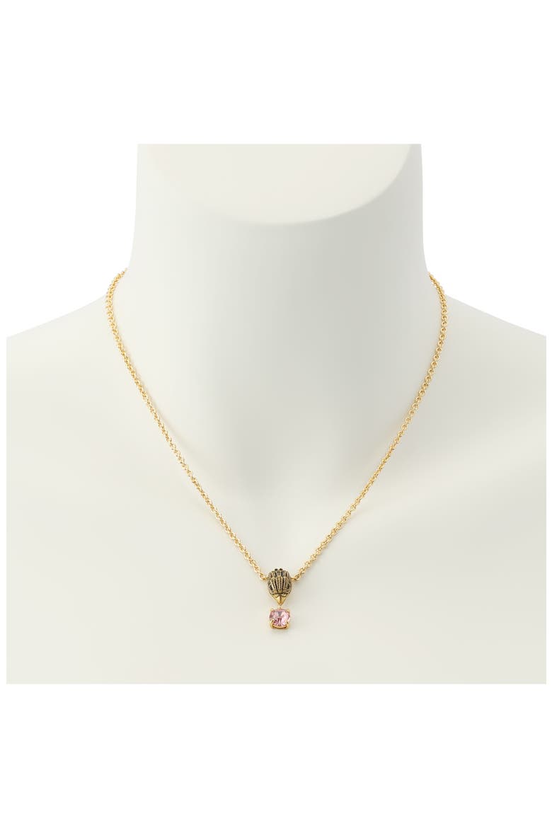 Eagle Gemstone Short Pendant Necklace, Alternate, color, PINK