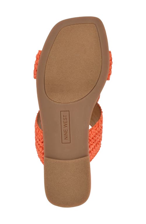 Nine West Quara Slide Sandal In Orange