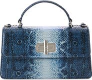 Brahmin Genie Embossed Leather Top Handle Bag
