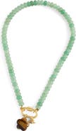 Madewell Snail Carabiner Beaded Necklace
