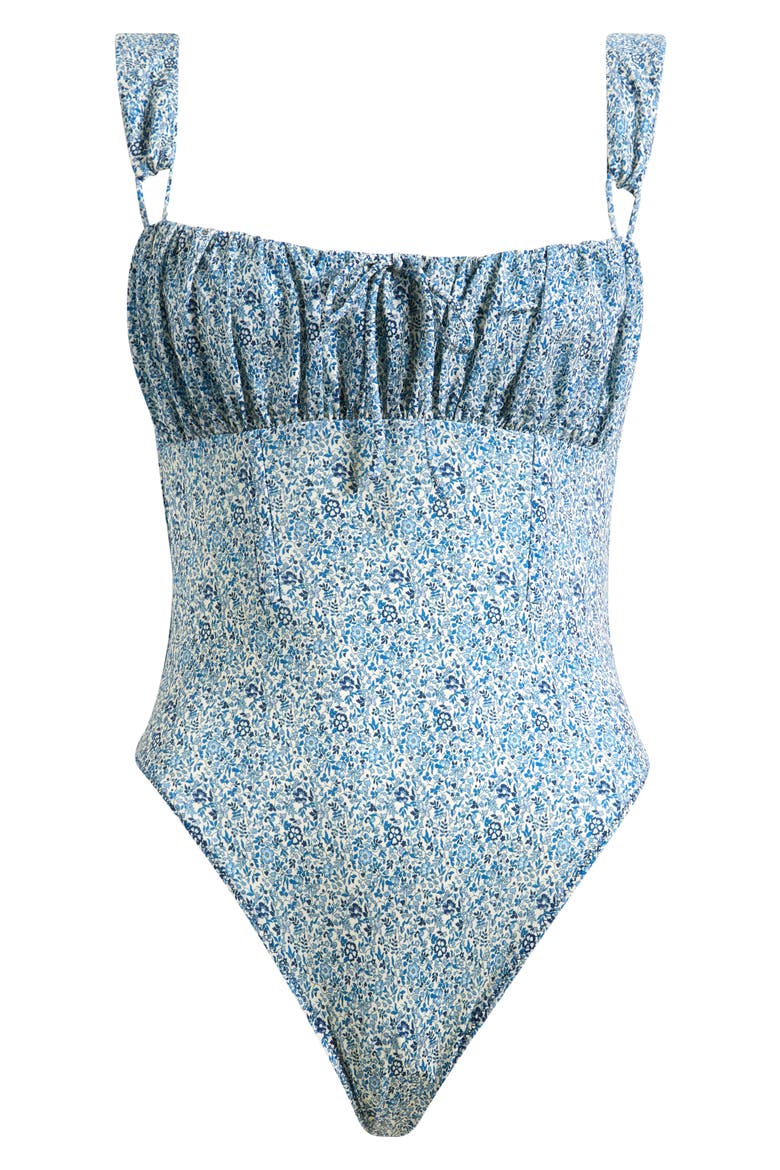 Victoria Petite Fleur One-Piece Swimsuit, Alternate, color, BLUE PETITE FLEUR
