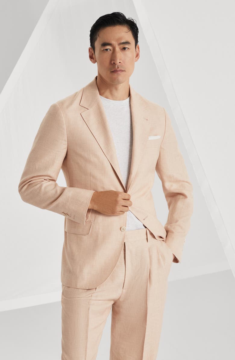 Brunello Cucinelli Prince of Wales deconstructed blazer, Alternate, color, 