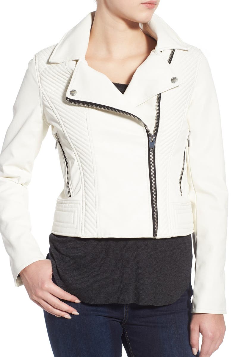 BLANKNYC 'Doctor' Faux Leather Moto Jacket, Alternate, color,