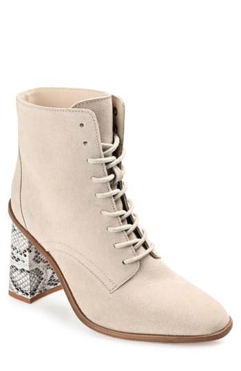 Journee Collection Journee Signature Edda Lace-up Bootie In Sand