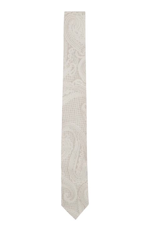 Crochet Paisley Womens Printed Tie