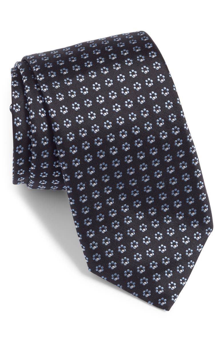 BOSS Geometric Silk Tie, Main, color,