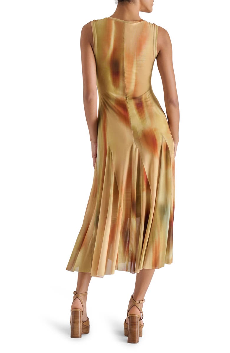 Steve Madden Marenne Pleated Midi Dress, Alternate, color, Light Sand