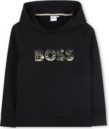 BOSS Kidswear Kids' Cotton Blend Pullover Hoodie