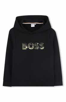 BOSS Kidswear Kids' Cotton Blend Pullover Hoodie