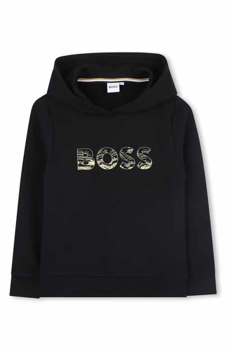 BOSS Kidswear Kids' Cotton Blend Pullover Hoodie