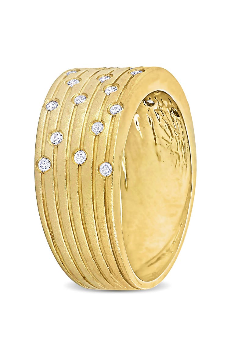 Diamond Studded Wide Band Ring 14k, Alternate, color, 14K Yellow Gold