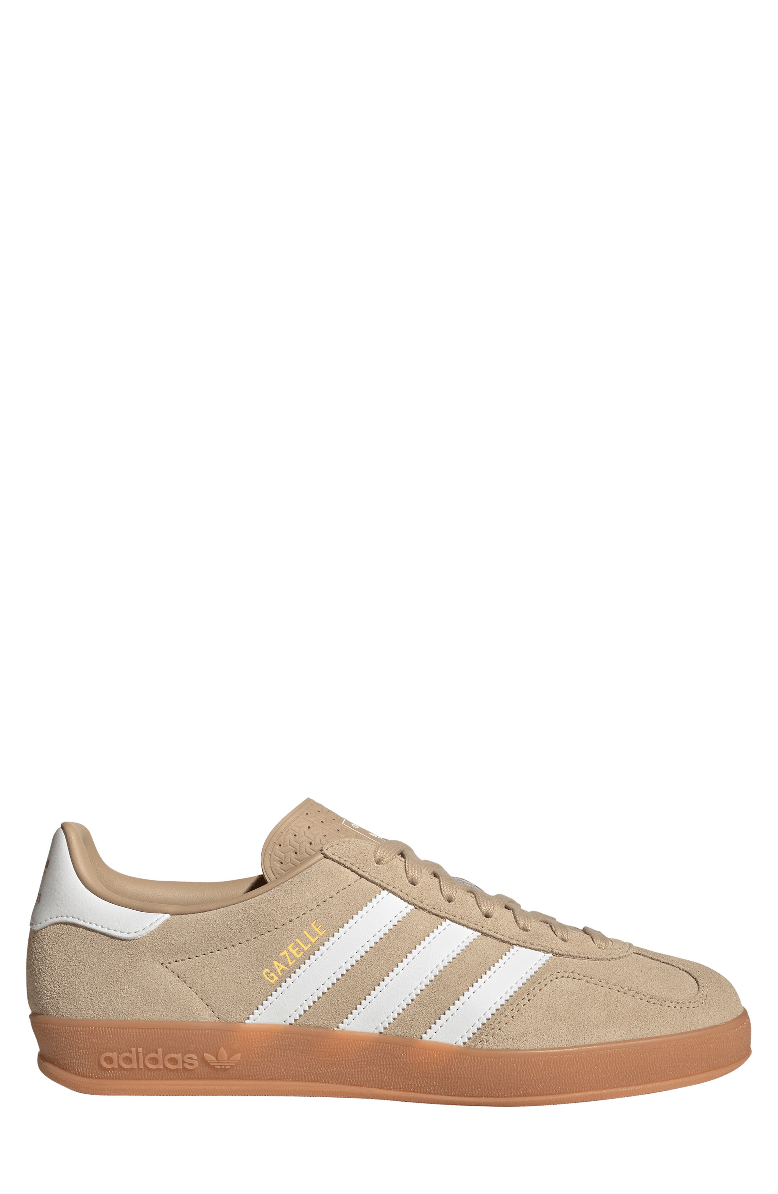 adidas Gazelle Indoor Sneaker, Alternate, color, Magic Beige/ Core White/ Gum