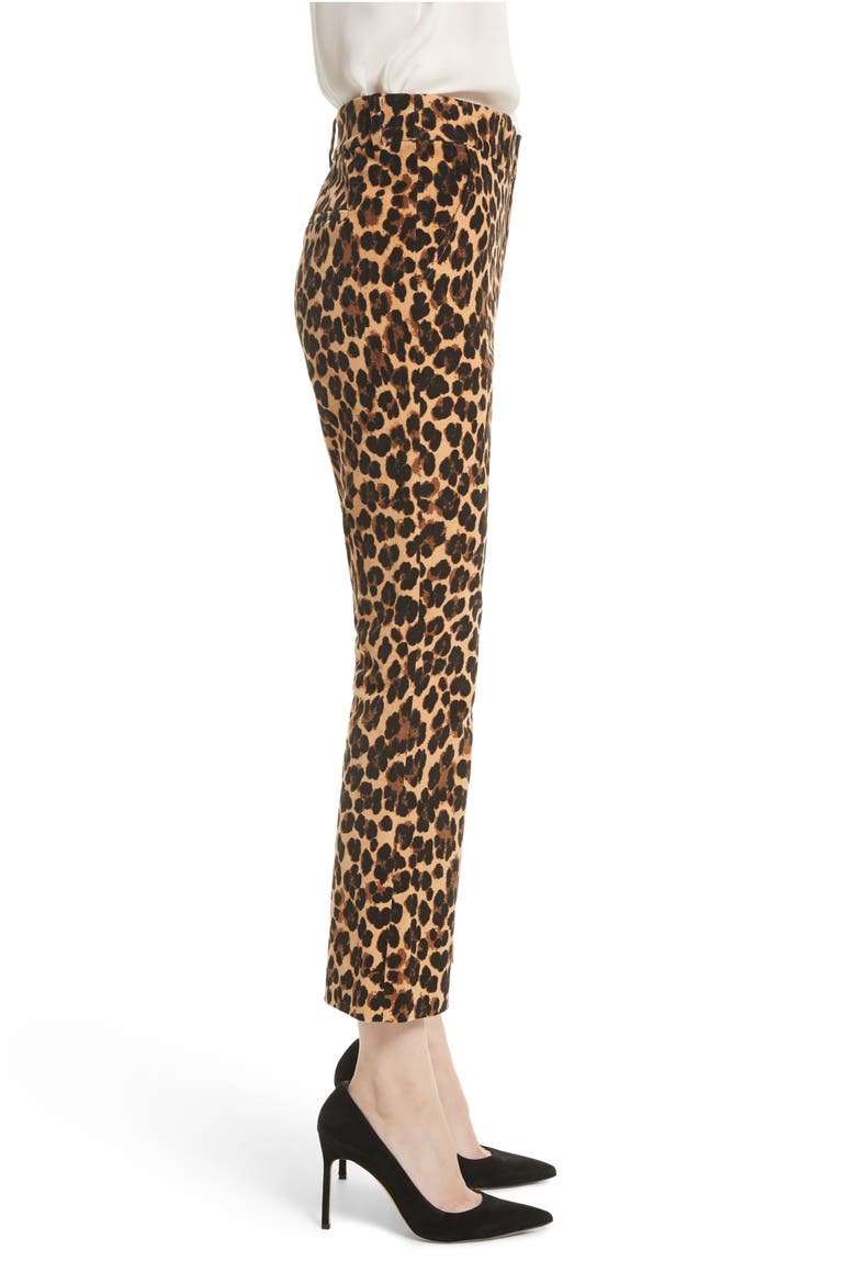 Cheetah Print Velvet Crop Flare Pants, Alternate, color, CHEETAH