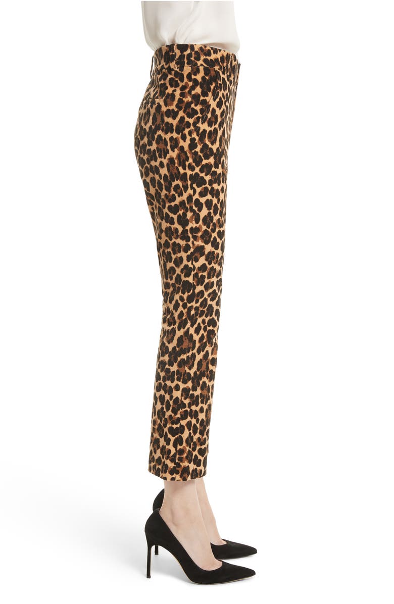 FRAME Cheetah Print Velvet Crop Flare Pants, Alternate, color, 