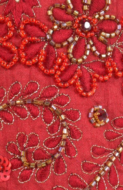 Raas June Embroidered Bucket Bag In Red