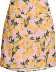 SUGARLIPS Desery Lemon Print Miniskirt