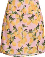 SUGARLIPS Desery Lemon Print Miniskirt