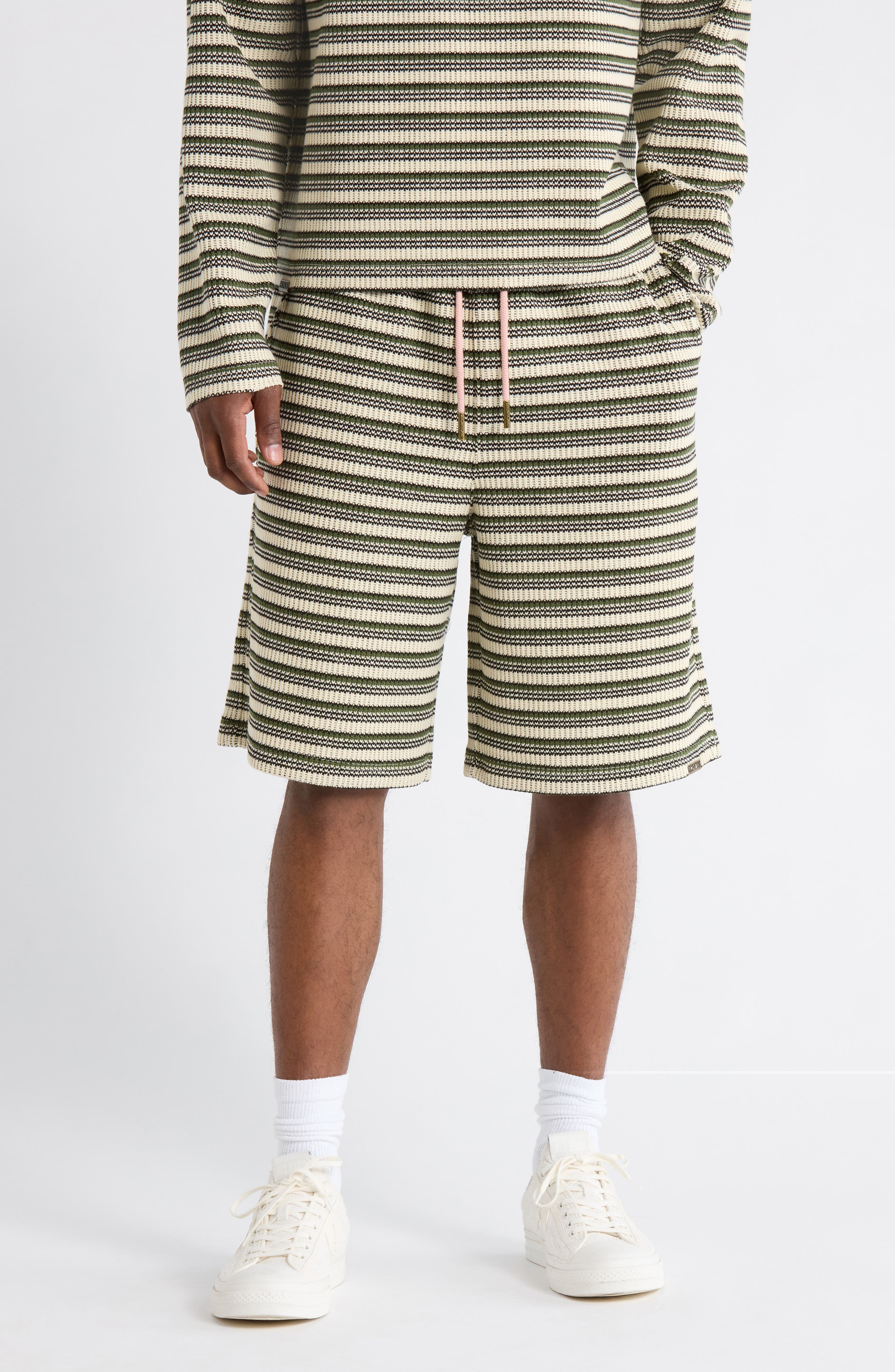 Speak Striped Knit Shorts