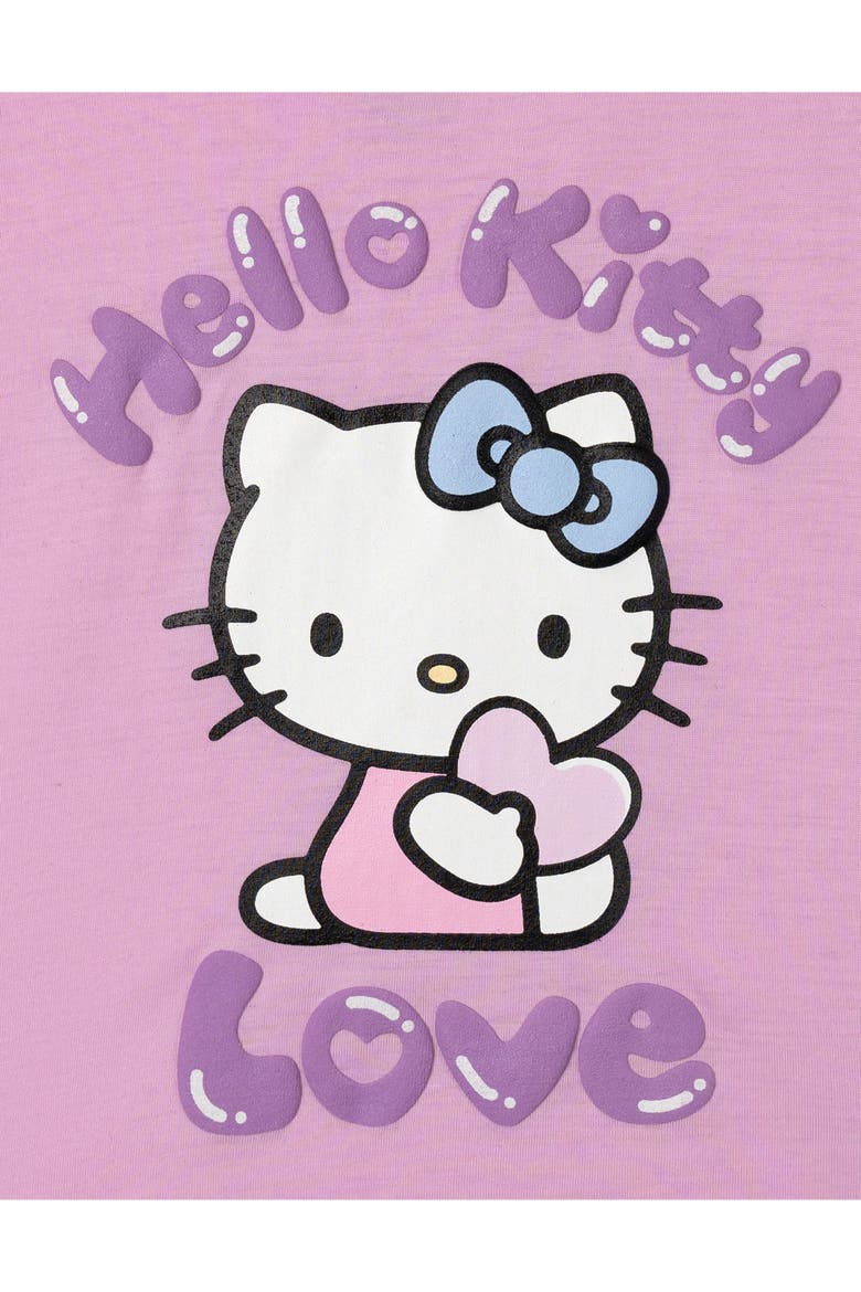 2-Piece T-Shirt and Bike Shorts Set, Alternate, color, Hello Kitty Mulberry