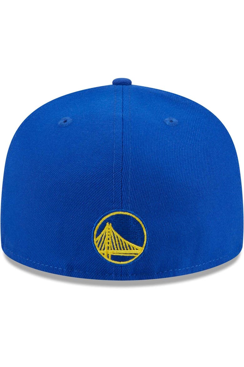 Men's New Era  Royal Golden State Warriors Game Day Hollow Logo Mashup 59FIFTY Fitted Hat, Alternate, color, Royal