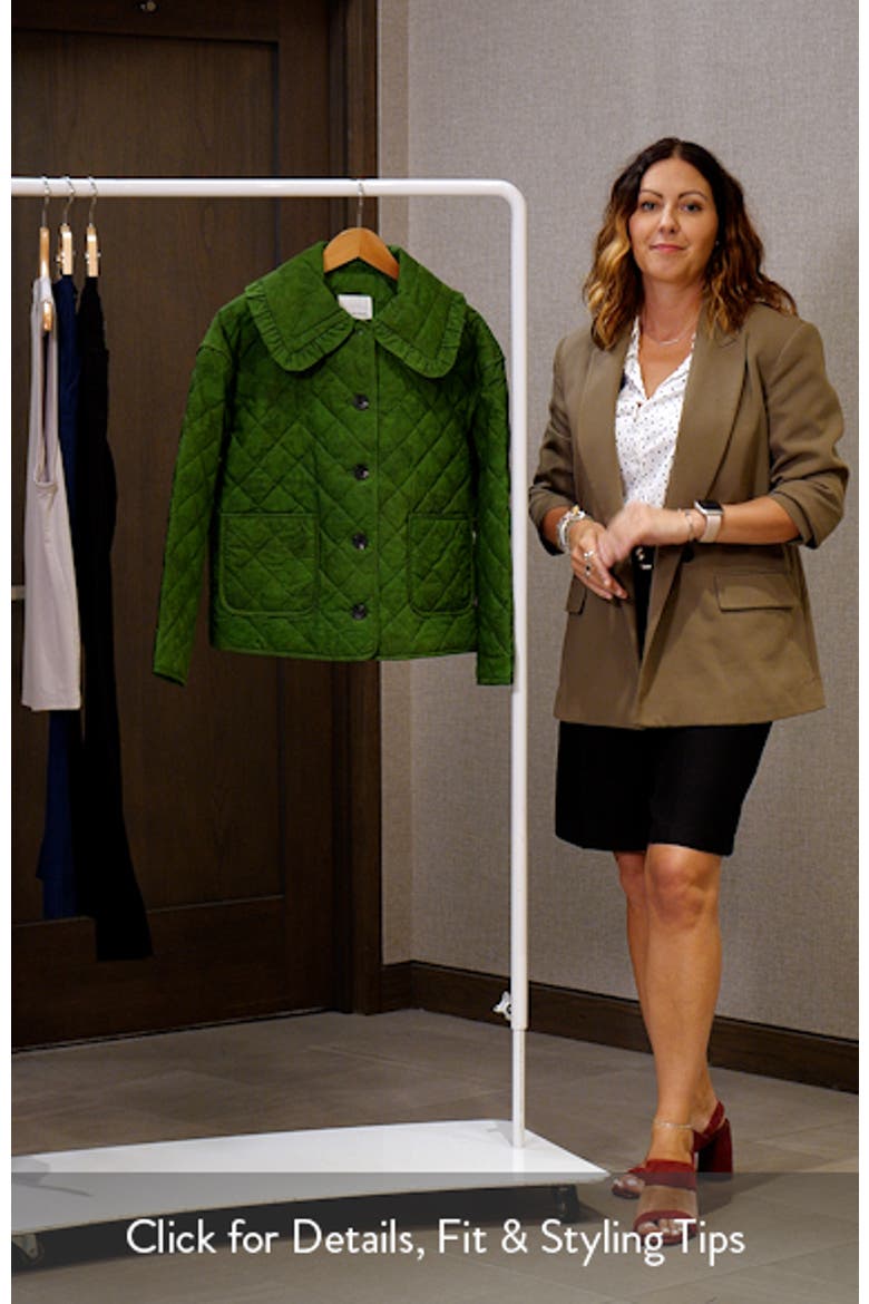 Ruffle Collar Quilted Jacket video