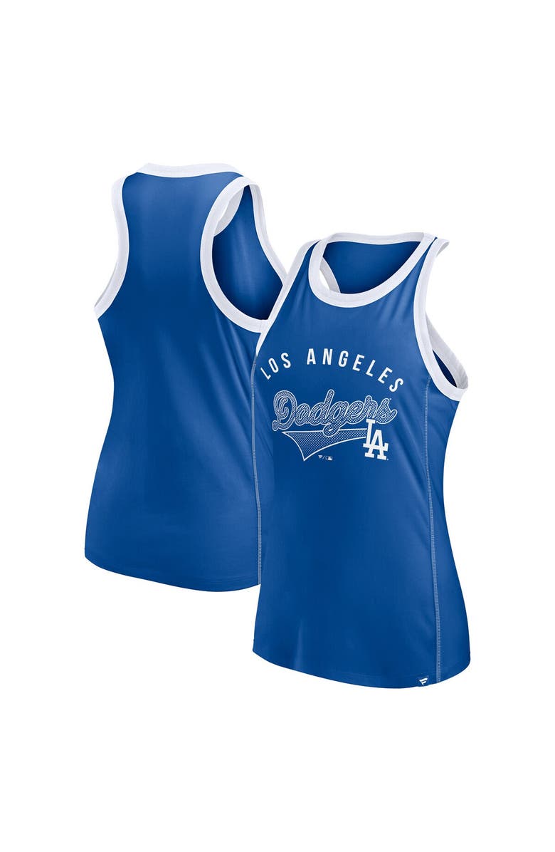 FANATICS Women's Fanatics Branded Royal Los Angeles Dodgers Tailsweep Fashion Racerback Rhinestone Tank Top, Alternate, color, 