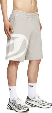 DIESEL® P-Crow-Bleach Sweat Shorts
