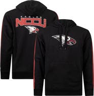 FISLL Men's FISLL Black North Carolina Central Eagles Oversized Stripes Pullover Hoodie