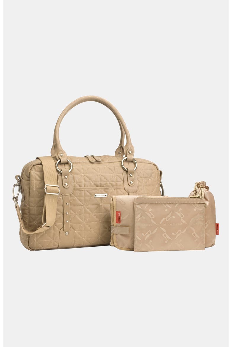 Elizabeth Leather Diaper Bag, Alternate, color, FAWN