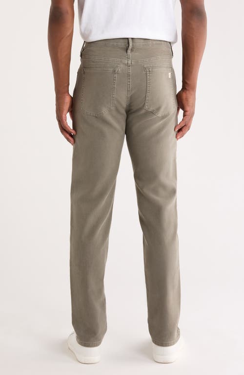 Marine Layer Flex Slim Straight Leg Stretch Twill Pants In Brown