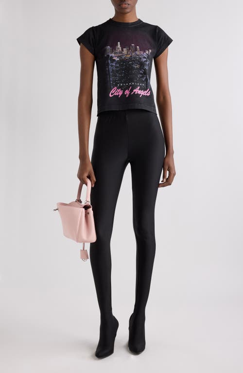Balenciaga City Of Angels Graphic-print T-shirt In Black