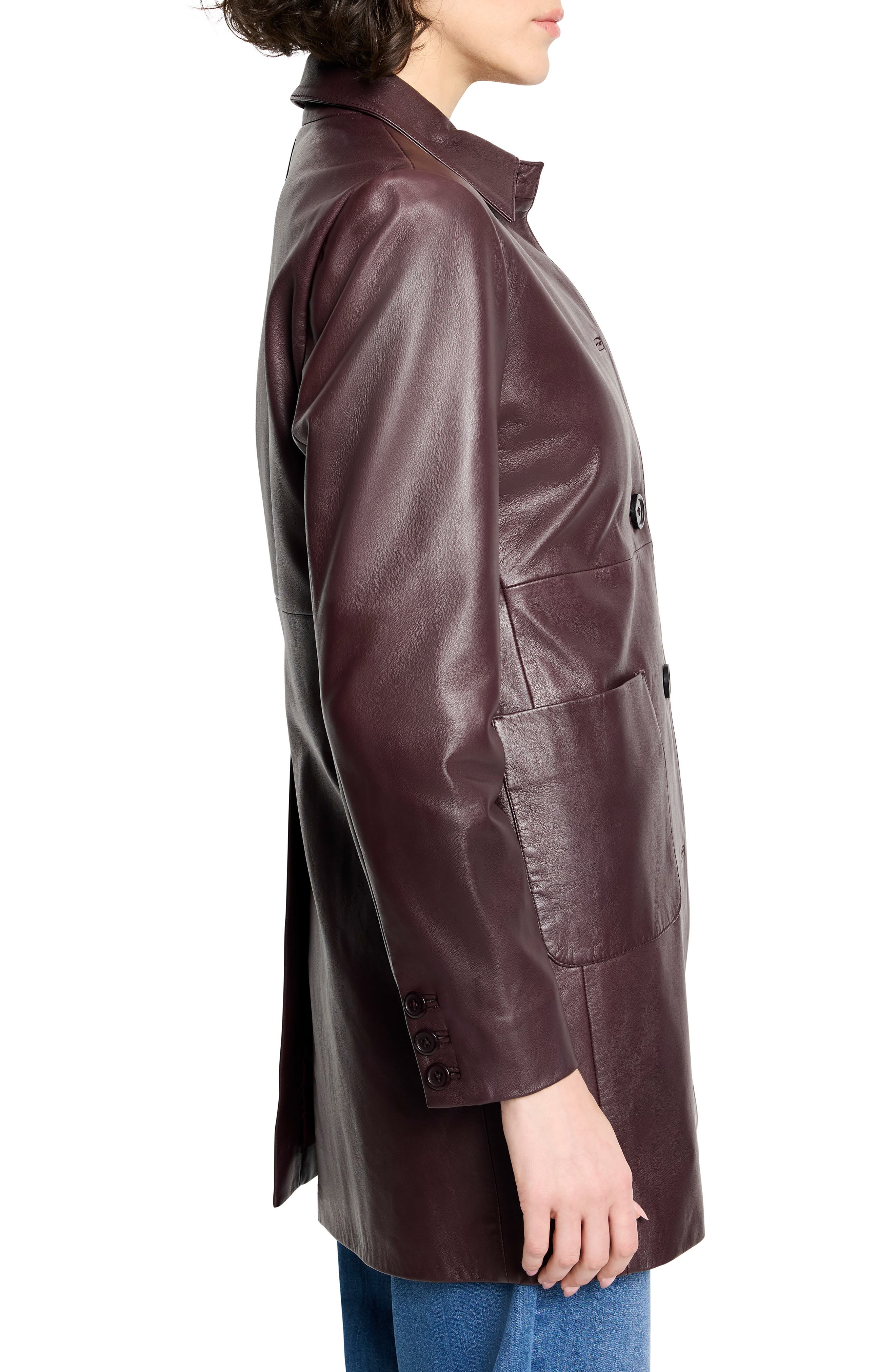 NIC+ZOE Leather Car Coat (Women) | Nordstrom