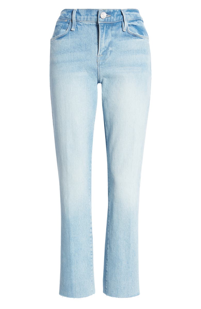 FRAME Le High Waist Raw Hem Straight Leg Jeans, Alternate, color, Kerwin