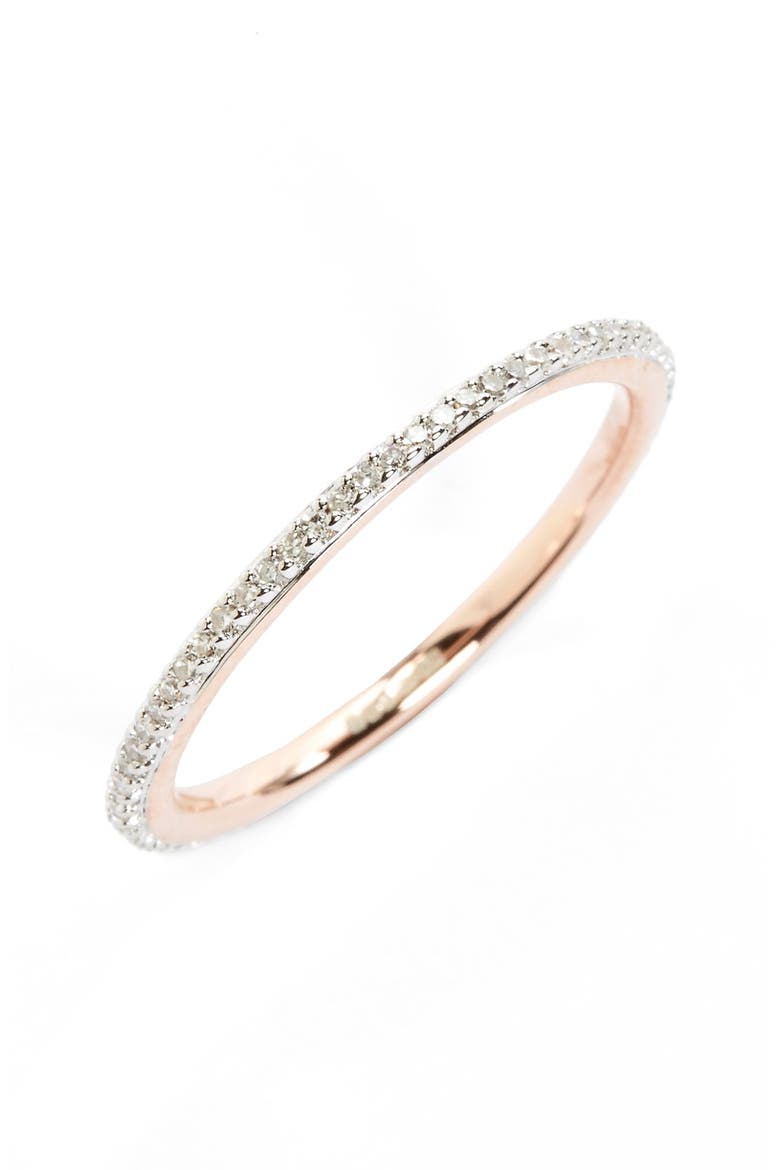 Diamond Eternity Ring, Main, color, DIAMOND/ ROSE GOLD