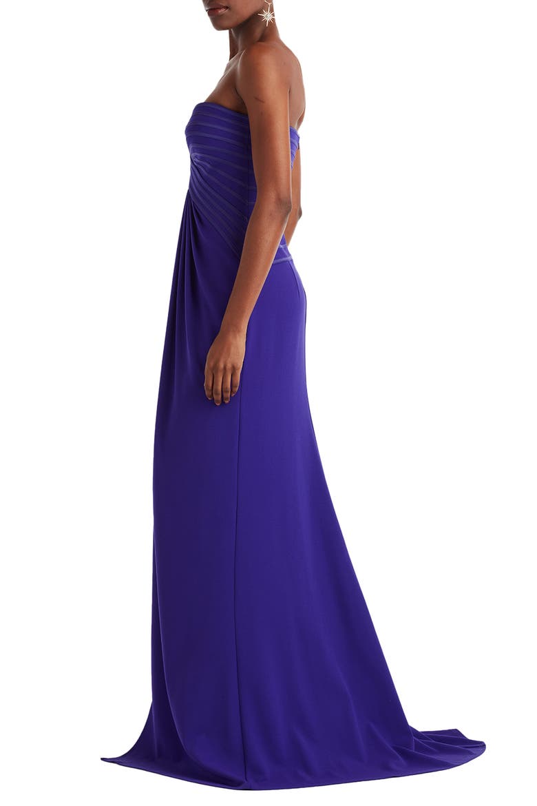 Strapless Crisscross Bodice Gown, Alternate, color, PURPLE IRIS